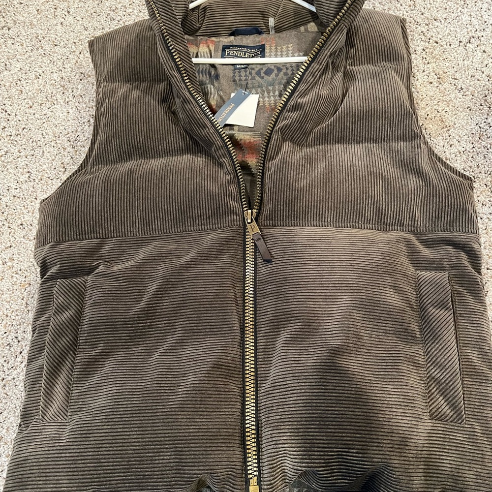 Pendleton Corduroy TPU Vest Breen Full Zip Size M NWT - Picture 4 of 7